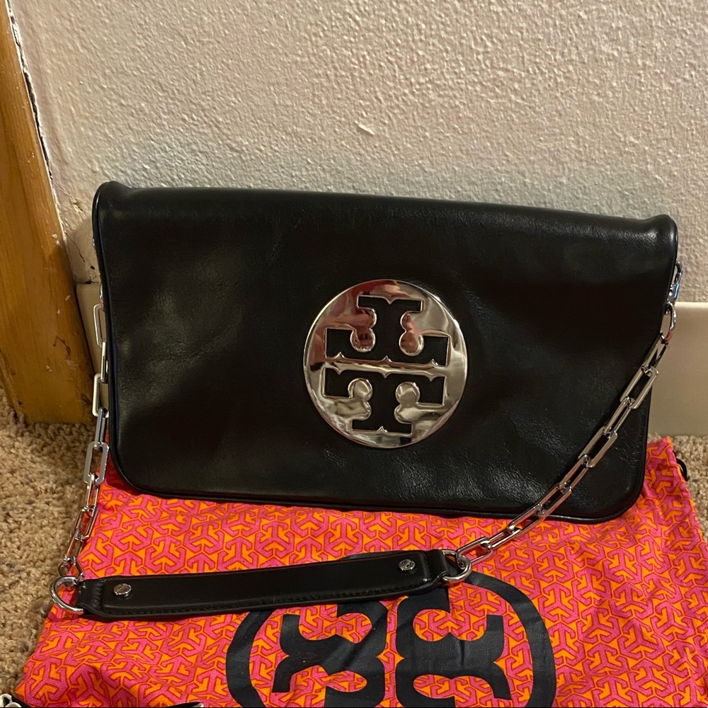Tory Burch Black and Silver Bag